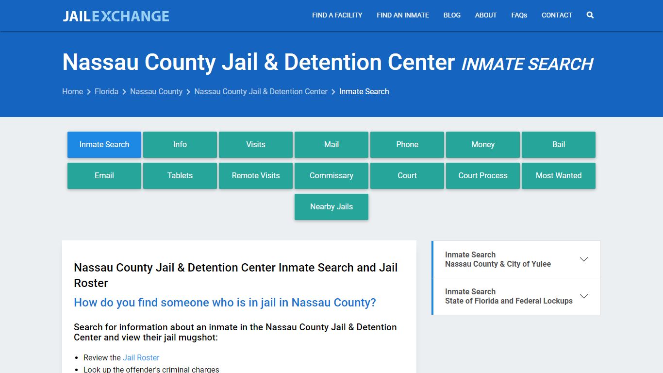 Nassau County Jail & Detention Center Inmate Search